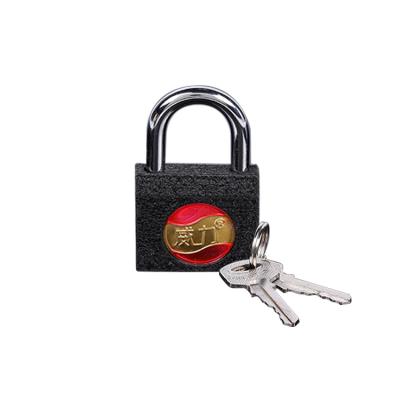 China Best Selling Classic Brand Good Quality Custom High Security Solid Iron Casting Side Open Padlock With Black Color Iron Painting Padlock for sale