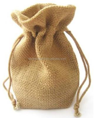 China Cheap Fashional Jute Drawstring Bags Pouch Recyclable Easy Carry Cheap Wholesale for sale