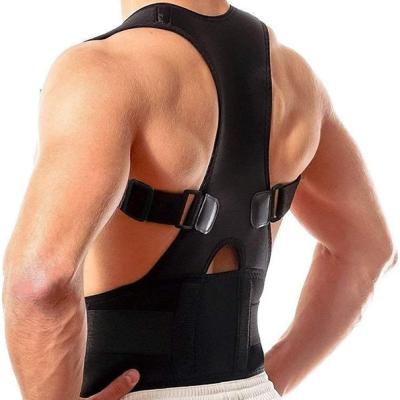 China Magnetic Therapy Adjustable Shoulder Brace Support Posture Corrector Magnetic Upper Back Shoulder Brace for sale