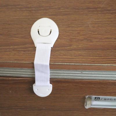 China Prevent Children From Closet Amazon Child Lock Brown Baby Opening Hot Selling Safety With White Webbing Fabric for sale