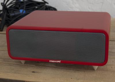 China Estéreo para el hogar de la música con el caso de madera del poder grande de los altavoces 30W de Bluetooth en el color rojo Bluetooth sin manos en venta