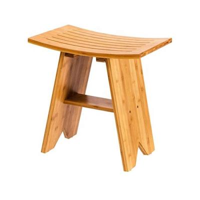 China Contemporary High Quality Wooden Stool Bathroom Bench Shower Room Spa Bath Organizer for sale