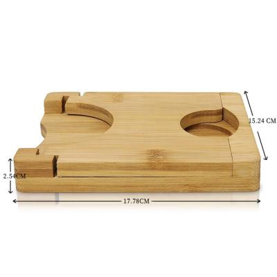 China Movable/Eco-friendly/Reusable/Durable/Factory Direct Protable Bamboo Wooden Dish Drying Cutting Board Rack Cover Lid Organizer Holder for sale