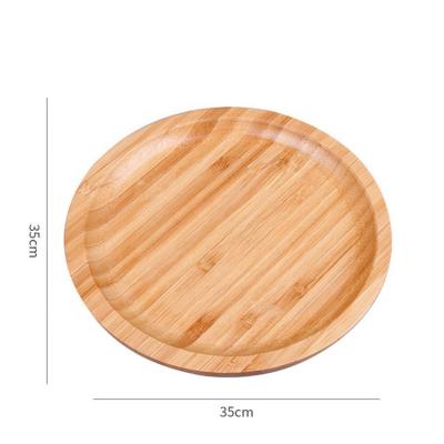 China Factory Direct Selling Round Rectangle Olive Square Natural Square Round Party Serving Dish Bamboo Wooden Tray for sale