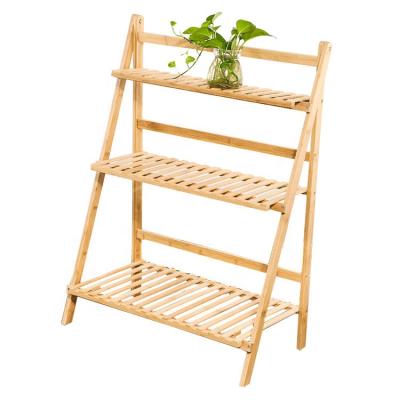 China Viable New Style Wooden Flower Pot Rack Display Stand Plant Shelf Storage Organizer for sale