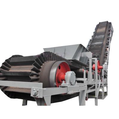 China Heat Resistant Skirt Rubber Belt Conveyor Machine For Mining Coal And Ore for sale