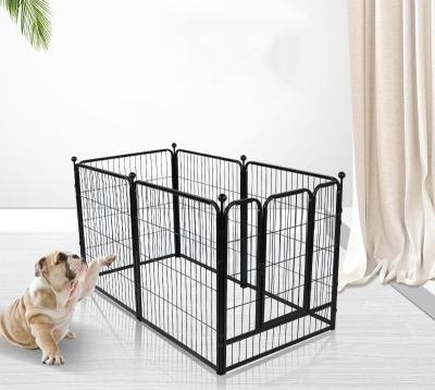 China Heavy Duty Metal Open Top Stocked Pet Cage w/Floor Tray Dog Cages, Castors & Tray Dog Cages for sale