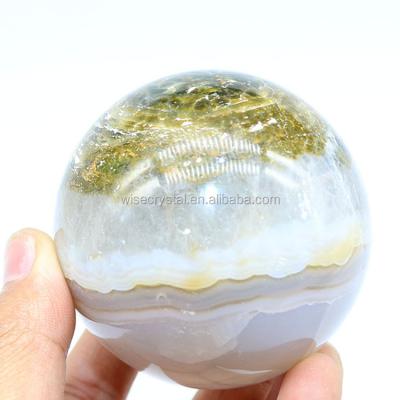 China Europe Polished Carving Ocean Jasper Sphere Healing Crystal Gemstone Ball for sale