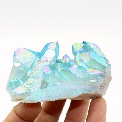 China Europe Angel Aura Quartz Crystal Therapy Wholesale Color Titanium Coating Plating Crystal for sale