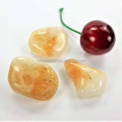 China Europe for healing stone citrine crystal yellow quartz tumbled gravel wholesale for sale