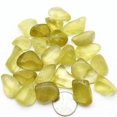 China Citrine Crystal Tumbled Yellow Quartz Tumbled Gravel Rough Raw Stone Europe Healing Stone for sale