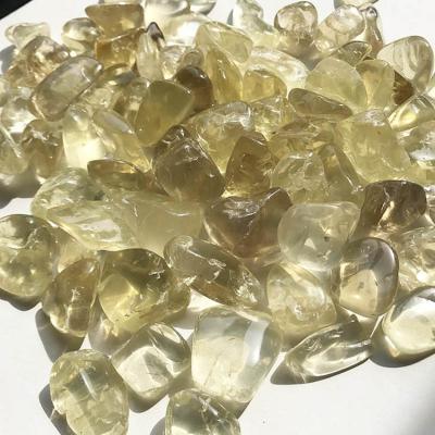 China Europe Healing Gemstone Healing Stone Citrine Crystal Tumbled Yellow Quartz Tumbled Gravel for sale