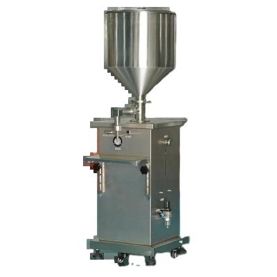 China Pneumatic Semi-automatic Food Vertical Carton Tomato Sauce Peanut Butter Filling Machine with Stirring and Heating Function for sale