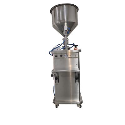 China Food Pneumatic Single Head Single Head Cream Paste Filling Machine Small Pedal Bottle Paste Liquid Filling Machine for sale