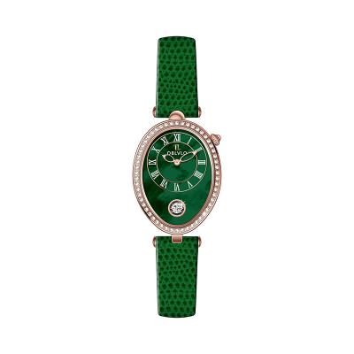 China Luxury Custom Band Power Reserve Green Logo Fashion Bling Crystal Dial Slim Women Quartz Watches Wristwatches For Ladies for sale