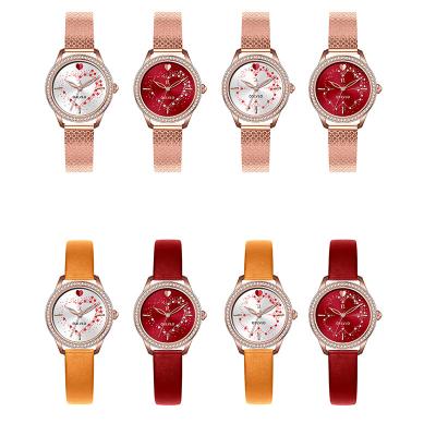 China High-End Custom Logo Leather Strap Power Reserve Watch Elegant Quartz Women Ladies Quartz Watches Premium Analog Watch Wristwatch for sale