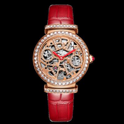 China High End Luminous Hands Customize Fashion Movement Tourbillon Stainless Steel Wrist Brand Luxury Automatic Women Mechanical Watches for sale