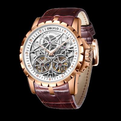 China Fashion Mechanical Watches Skeleton Tourbillon Japan Movement Automatic Luxury Wrist Watch Custom Made Waterproof For Men for sale