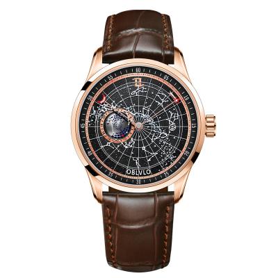 China Manufacturer Luxury Custom Leather Private Label Water Resistant High End Famous Logo Brands Water Proof Mechanical Watches For Men for sale