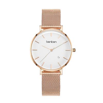 China High End Fashion Luxury Logo Stainless Steel Luminous Custom Wrist Leather Strap Automatic Women's Quartz Watches for sale