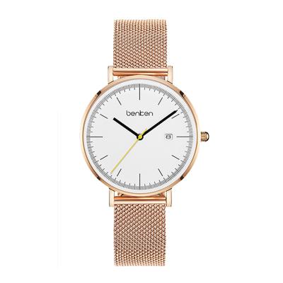 China OEM Logo Brands Luxury Waterproof Stainless Steel Luminous Quartz Ladies Women Business Wrist Watches Leather Strap for sale