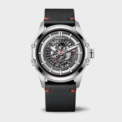 China Power Reserve Premium Custom High-End Logo Black Waterproof Luminous Stainless Steel Automatic Wrist Watch Quartz Luxury Watches For Men for sale