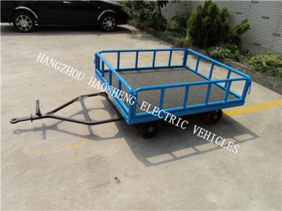 China 4 de banden strijken de Vlakke Aanhangwagen van de Bedauto, de Aanhangwagens van het Ladingsnut met Omheining PT-2 Te koop