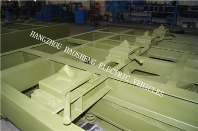 China Straight Platform Multi Purpose Trailer Green 8 Tons For Factory Transport for sale