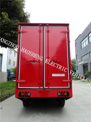 China Flexible Steering Red Electric Cargo Van 48 Battery Power 4 Tons Load Capacity for sale