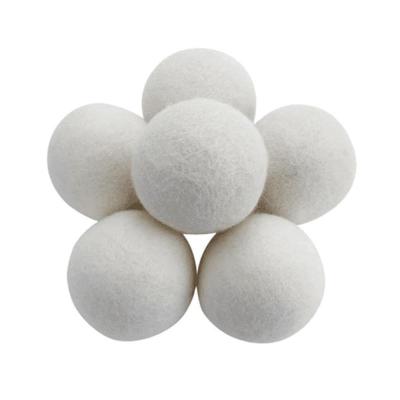 China Odor Elimination / Dehumidification Manufacturer Directly Sells New Zealand Wool Ball 7cm Natural White 100% Organic Wool Dryer Wash Ball for sale