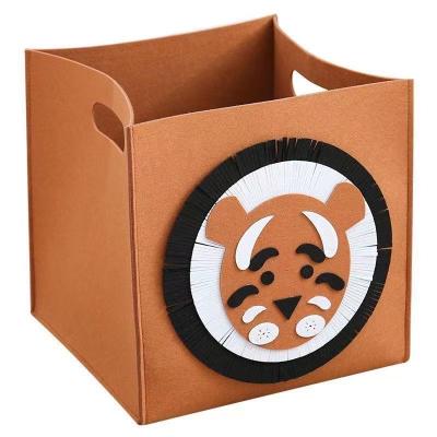 China Colorful Folding Storage Box Crate Cartoon Animals Many Place Can Use Large Storage Box Basket for sale