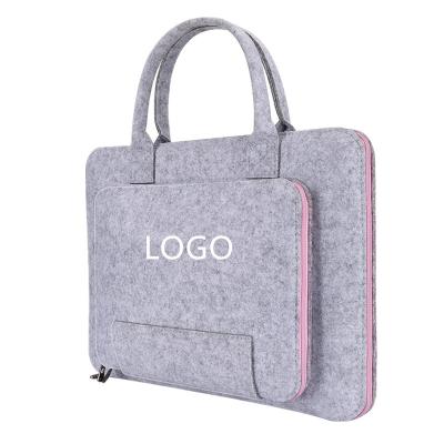 China Custom Felt Laptop Bag Management Computer Bag With Handle for sale