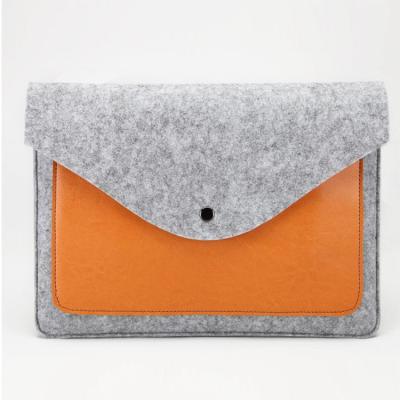 China Felt Laptop Accessories Felt Envelope Bag Felt Computer Bag Dark Gray for sale