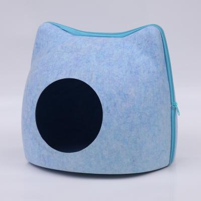 China Irregular Shaped Breathable Fashion Cat Luxury Warm Felt Hole Felt Washable Pet Room Pet Hole Nest for sale