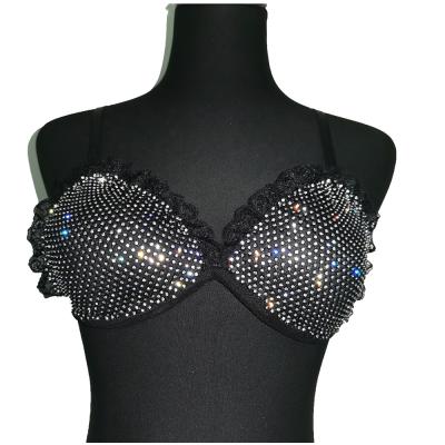 China C057 breathable new and hotsell rhinestone beaded crop top with elastic Camii straps Bustier cropped tops for sale