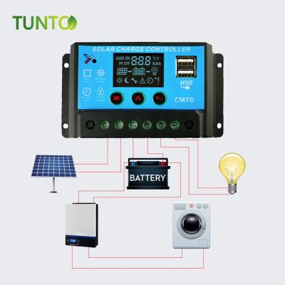 China Solar System Controller 10A12V Solar Home System Charge and Discharge Controller for sale