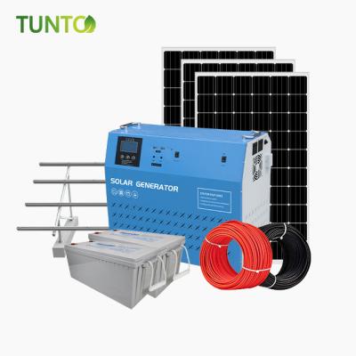 China Home 12V 24V 48V 1000w 2000w 3000w All In One Series Solar Storage System Hybrid Off Grid Lead Acid Battery System for sale