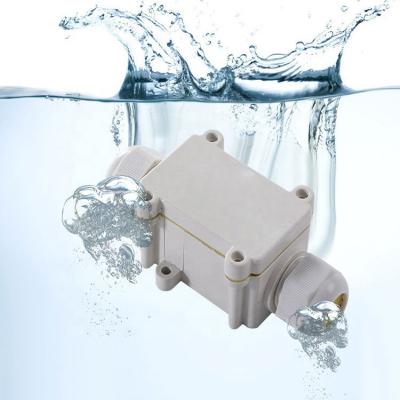 China IP68 Color 2 Way Electronic Equipment Junction Box White Waterproof External PG9 Gland Electrical Underground Cable Wires Connector for sale