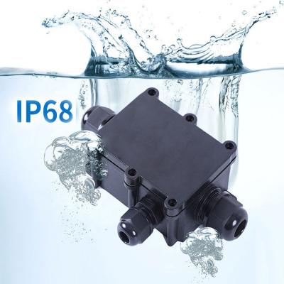 China Indoor /outdoor IP68 waterproof junction box underground plastic in two 3 pole electrical wire connection junction box for sale