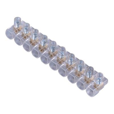 China 10 PC Wire Connector Fire Protection Posts Wires Electrical Terminal Block Screw Clear Housing Parallel Terminal Strip for sale