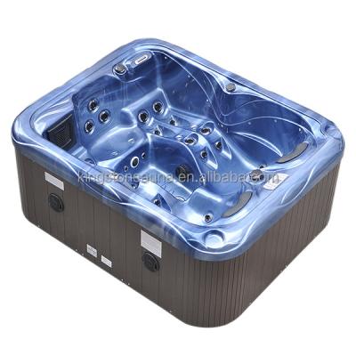 China Massage Spa Outdoor Swimming Pool Wooden Hot Tub JCS-61 With Two Lounges for sale