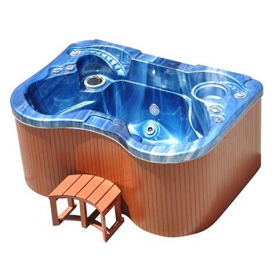 China 2 Person Mini Freestanding Hot Tub Surfing Outdoor Spa With 27 Massage Jets for sale