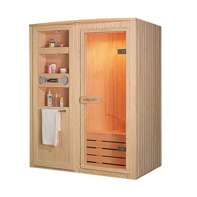 China Computer control panel luxury wooden infrared sauna sauna room&dry room FIS-43LR for sale