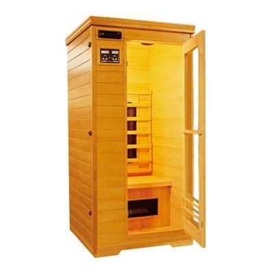 China Far Infrared Computer Control Panel 1 People Sauna Room With Cedar Material for sale