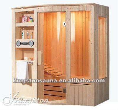 China Computer Control Panel 3 People Finland Pine Sauna Room / Wood Sauna Manufacturer for sale