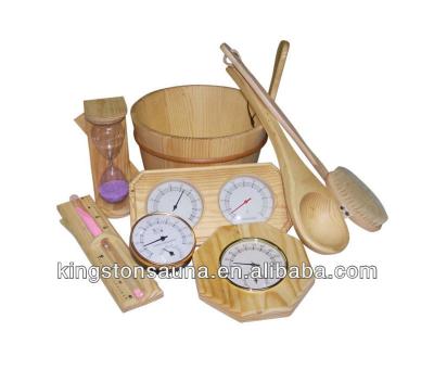 China Durable Wooden Computer Control Panel Sauna Accessories, Sauna Thermometer, Sauna Bucket for sale