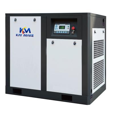 China 22KW 30 HP Rotary Screw Air Compressor Gray And Blue Color Internal Oil Separation for sale