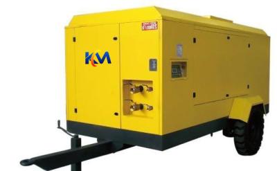 China Customized Portable Air Compressor Easy To Operate Yellow Color For Drilling for sale