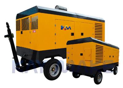 China Yellow Color Diesel Screw Air Compressor 2600*1800*1820MM Size For Rock Drills for sale