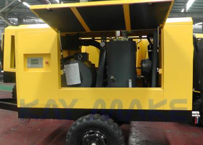 China 185 CFM Mobile Diesel Air Compressor , Tow Behind Air Compressor For Mining for sale